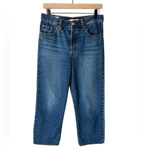 Levi’s Ribcage Straight Ankle Button Fly Denim Jeans Size 28